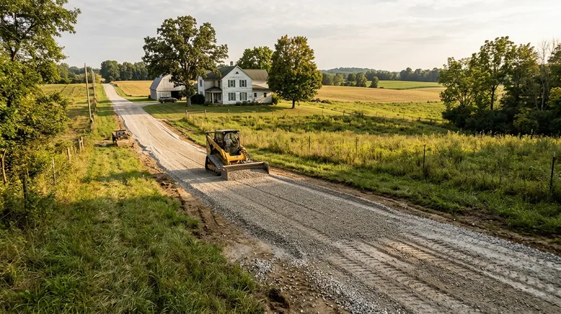 Gravel Driveway Installation & Grading Akron
